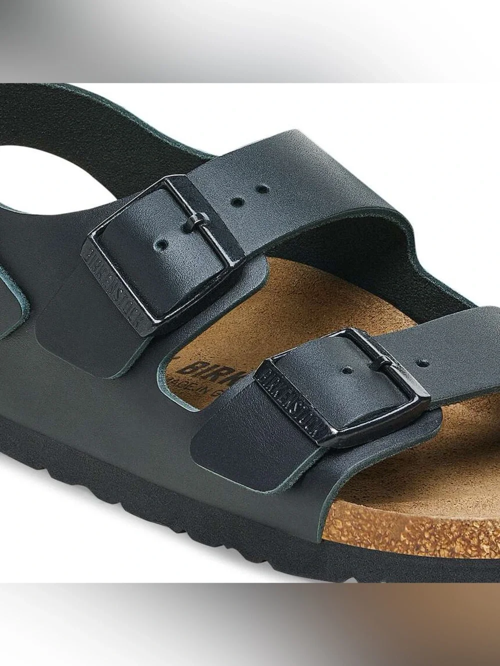 Birkenstock Mens Milano Sandals in Black Size 10 NEW!